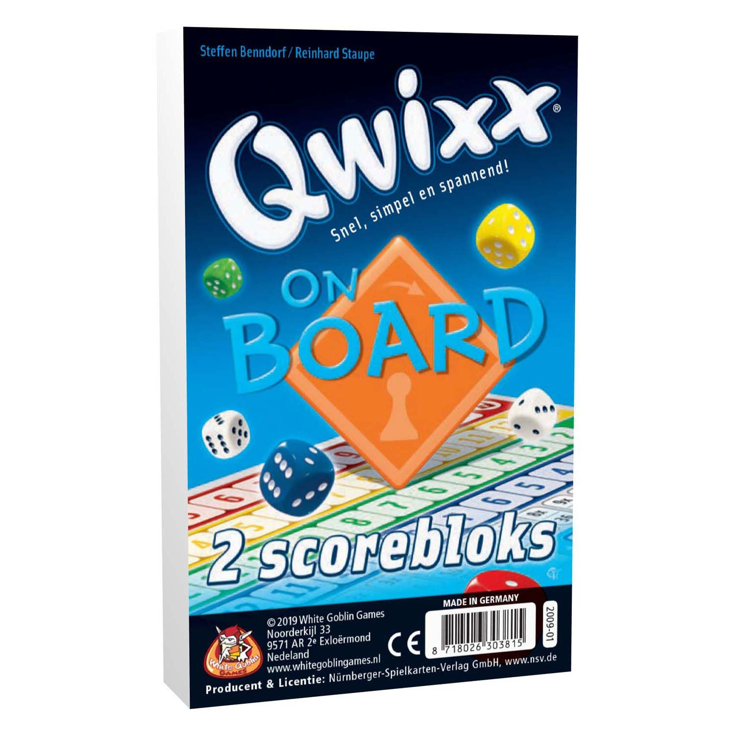 White Goblin Games Qwixx On Board (extra scoreblokken)