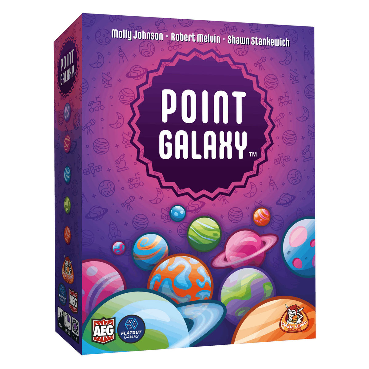 White goblin games - point galaxy - kaartspel - 1 tot 5 spelers - 15 minuten - vanaf 10 jaar