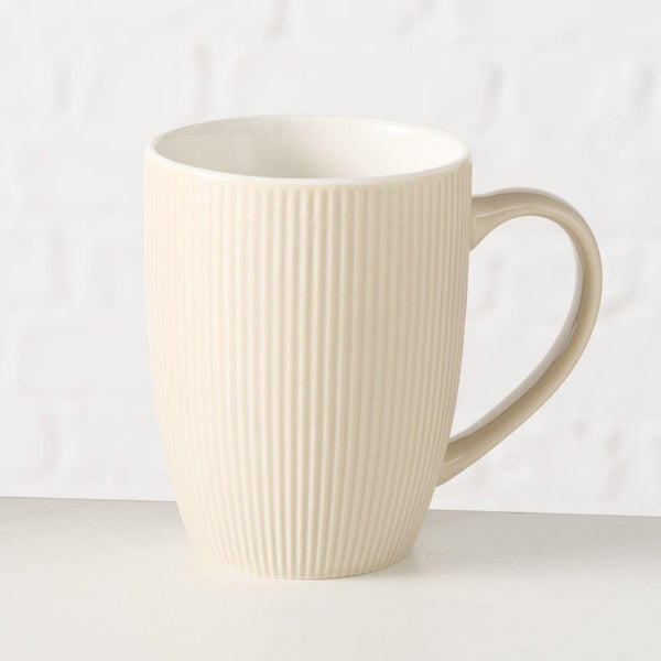 Boltze home mok ranura beige 290ml ø7,5xh9,8cm vaatwasmachinebestendig