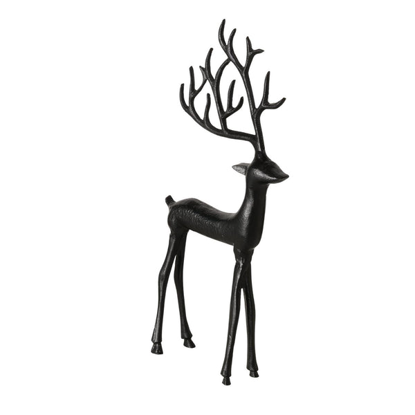 Boltze home figuur hert rupert zwart 18x3x38cm