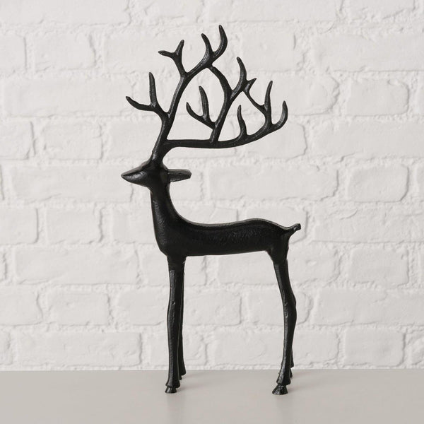 Boltze home figuur hert rupert zwart 18x3x38cm