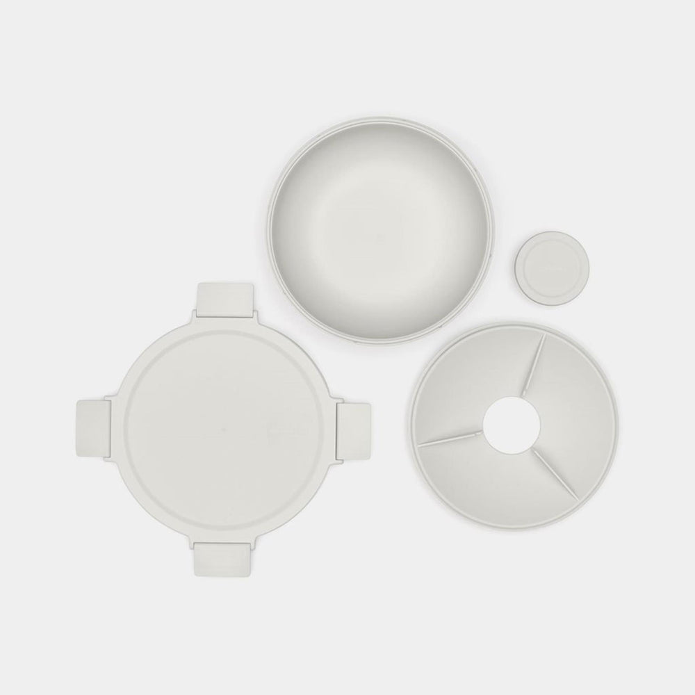 Brabantia salade lunchkom maak 1,3l lichtgrijs