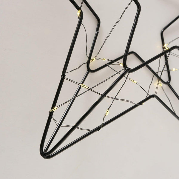Boltze home decohanger led ster elvira zwart 29,5x30x6cm