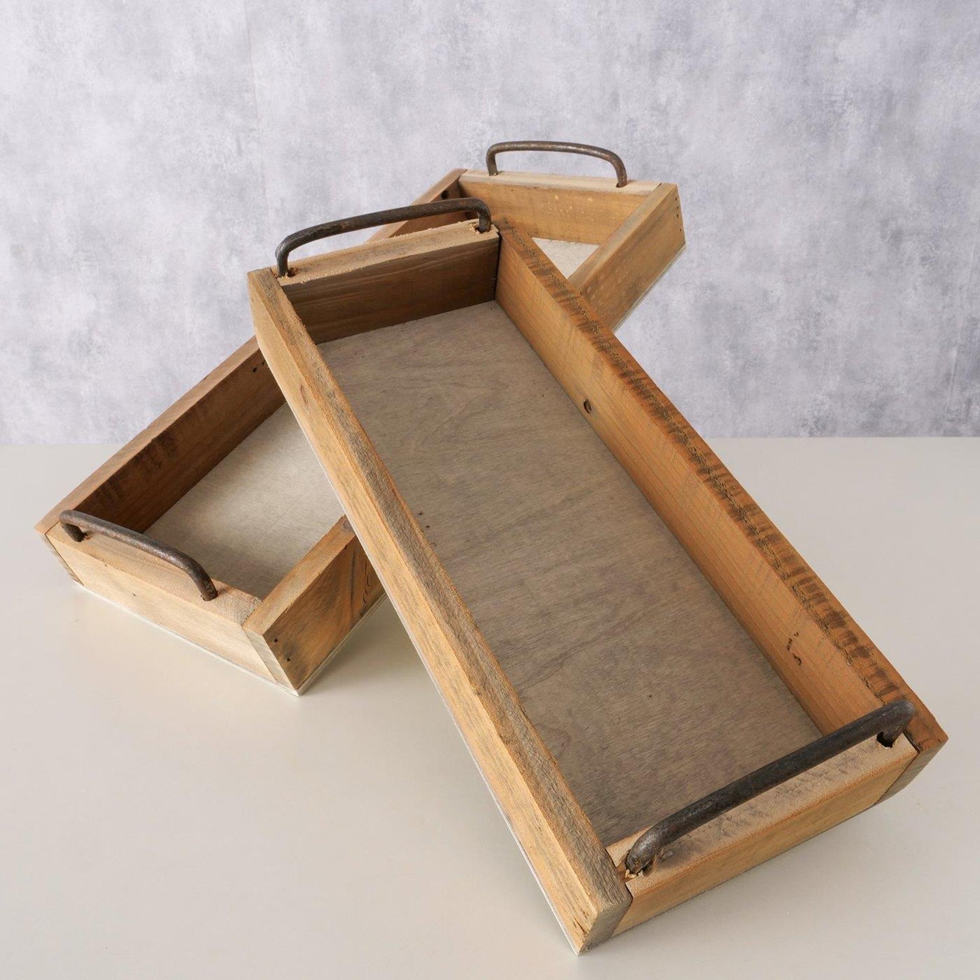 Boltze home dienblad hout 2-delig