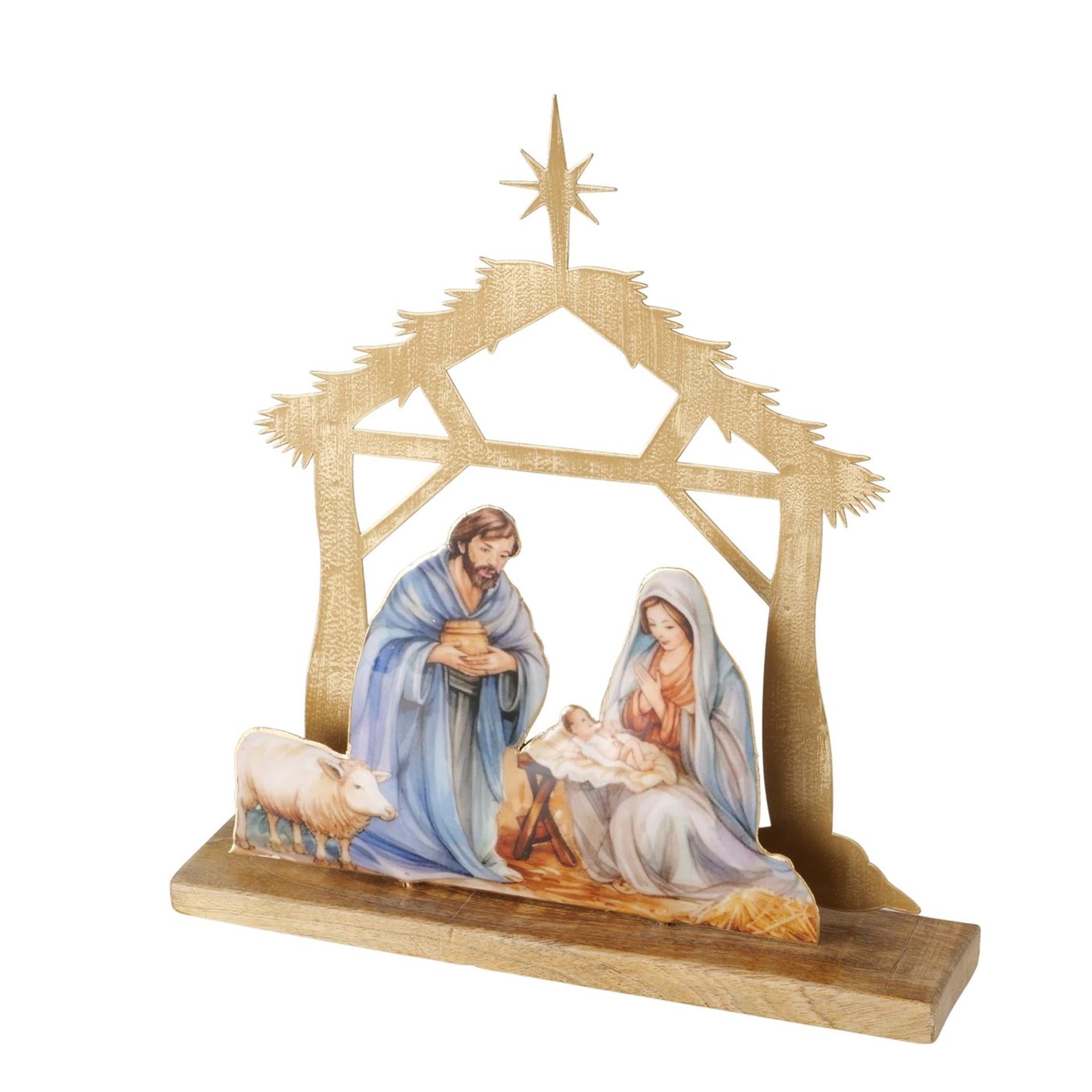 Boltze home kersttafereel 30,5x32,5cm