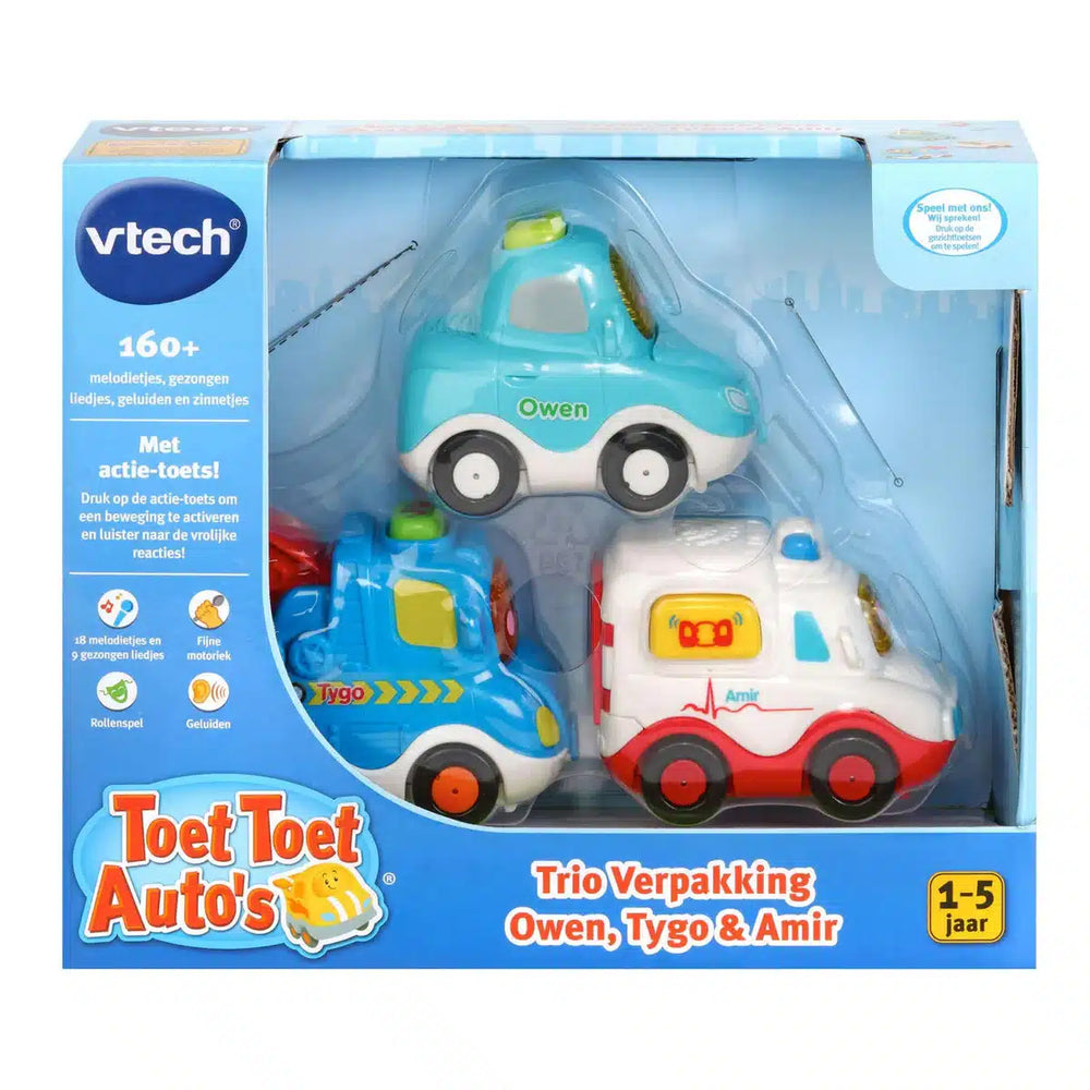 Vtech toet toet auto apos;s Owen Tygo en Amir 3 in 1 set