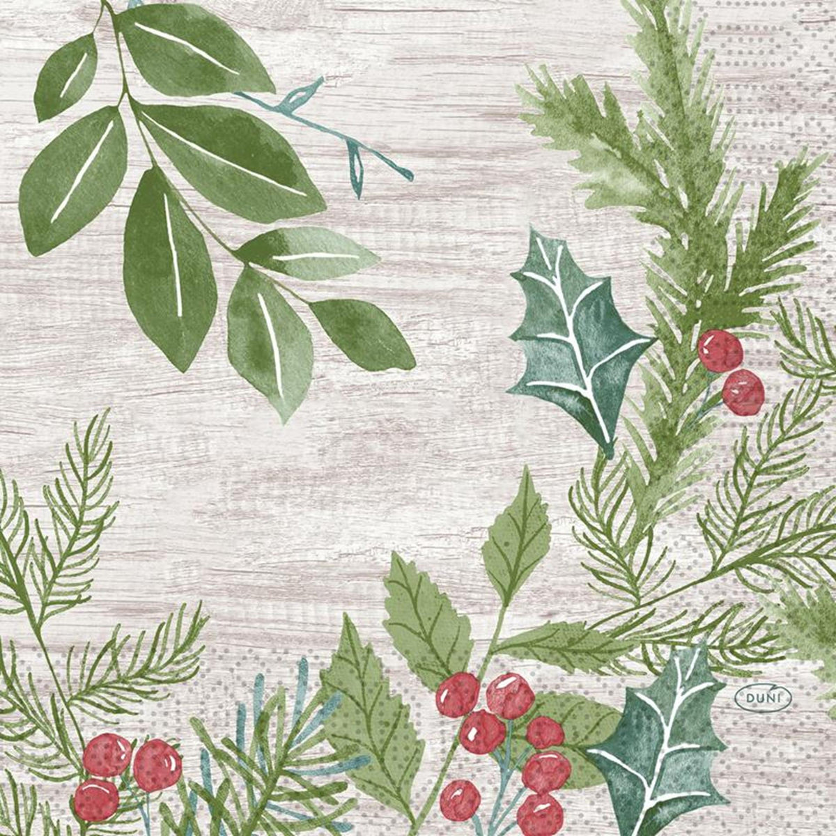 Duni servetten winter greenery 33x33cm
