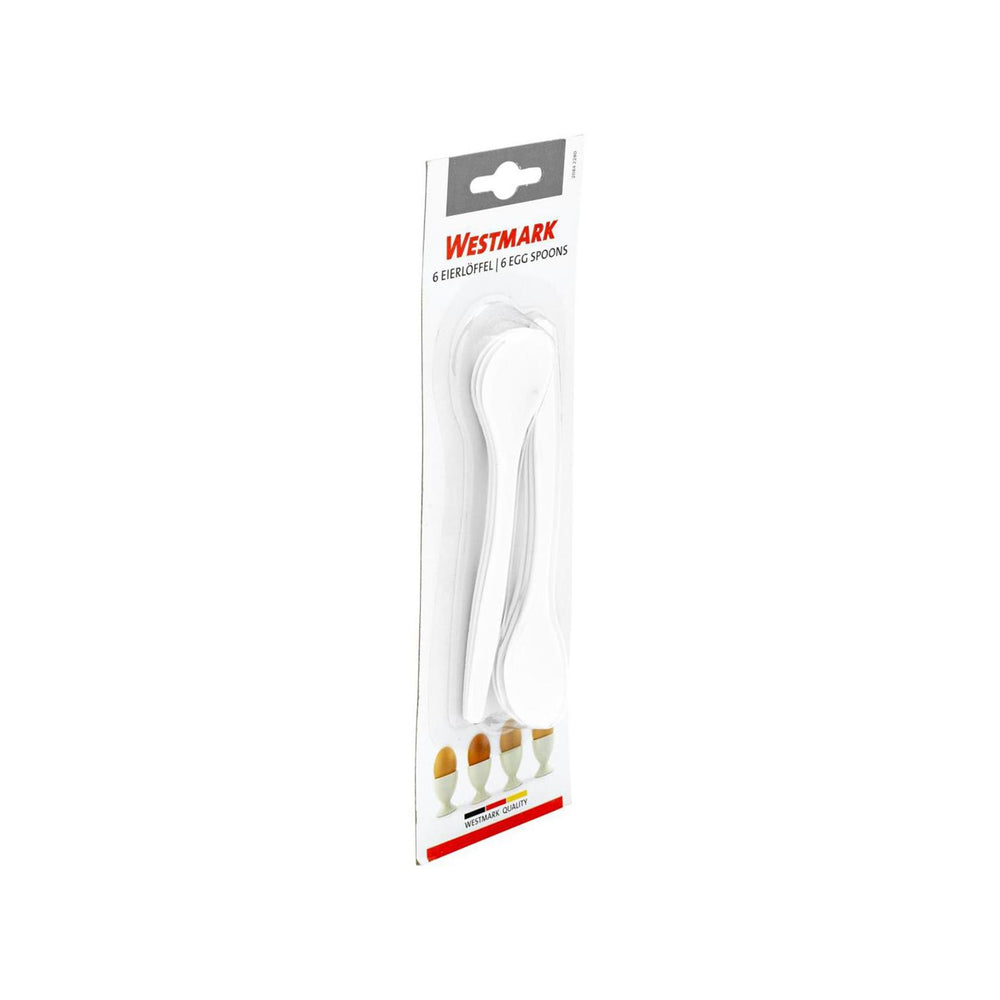 Westmark eierlepels kunststof wit set van 6 stuks 14,5 cm