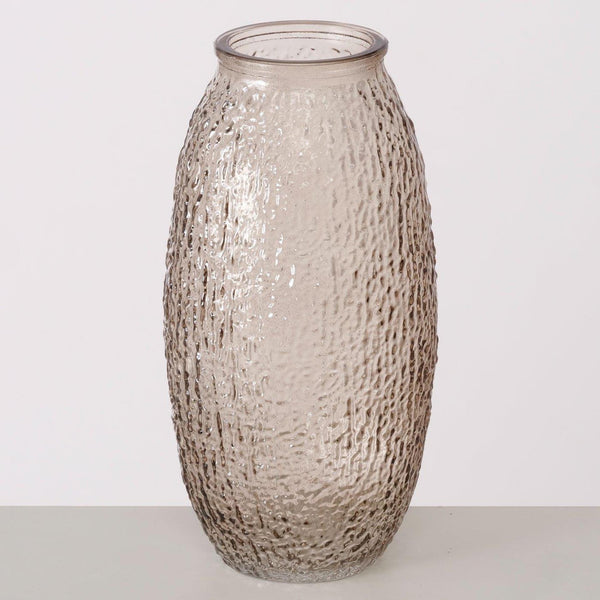 Boltze home vaas rifla h20cm glas gelakt glans beige