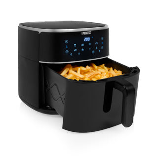 Princess 182254 digitale airfryer 8l heteluchtfriteuse (zwart, 8 liter | hetelucht | verstelbaar airfryerrek | bpa-vrij)