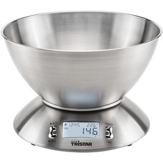 Tristar keukenweegschaal 5kg 2l met kom