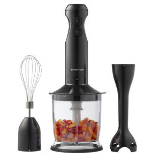 Inventum staafmixerset zwart 350 watt mx350b met garde en hakmolen