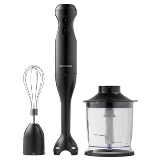 Inventum staafmixerset zwart 350 watt mx350b met garde en hakmolen