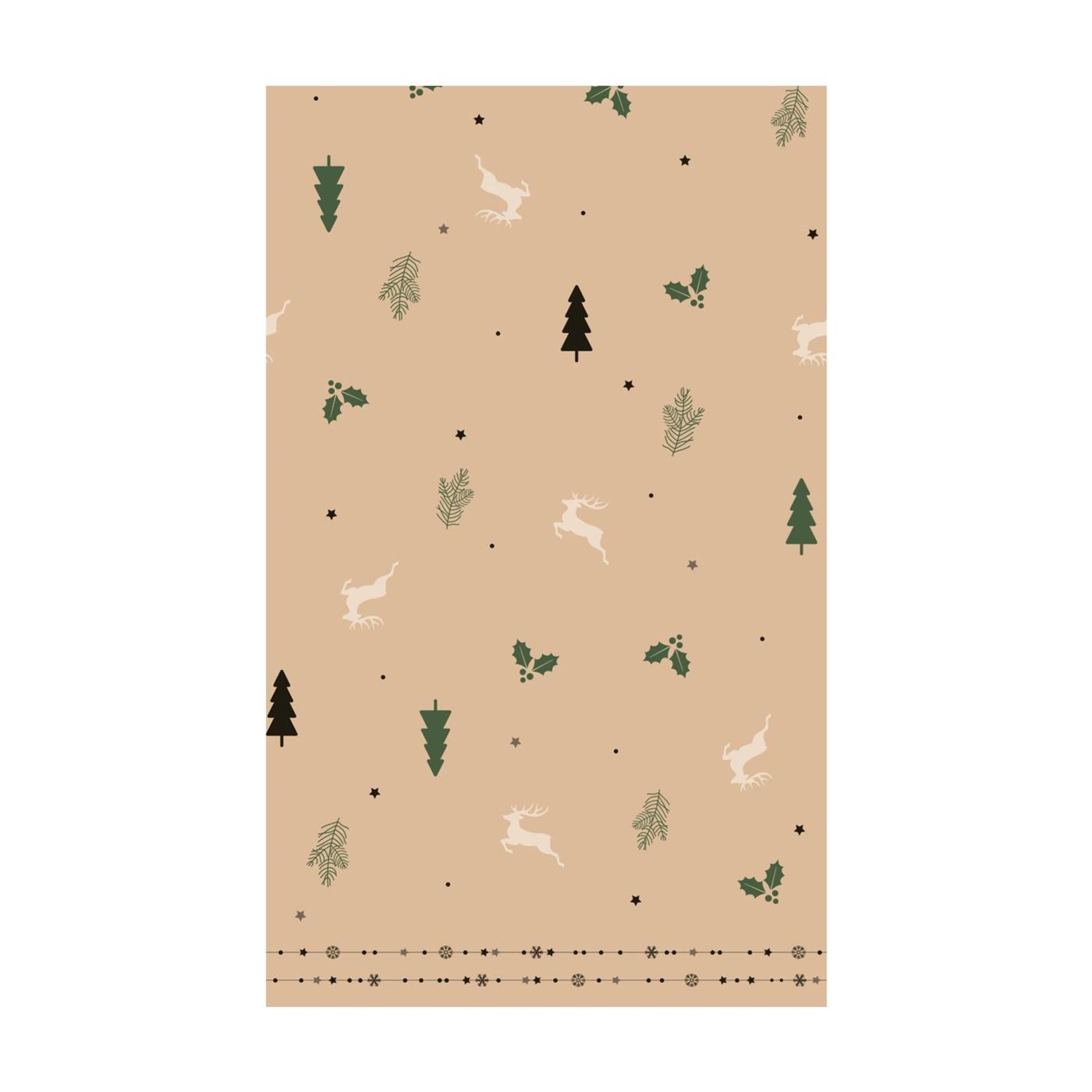 Duni tafellaken natural yuletid 220cm