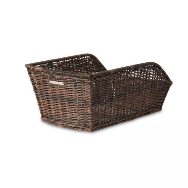 Basil Cento Rattan Look - bicycle basket - rear - brown