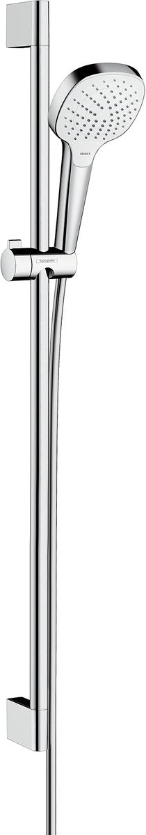 Hansgrohe croma select e vario glijstangset - met croma - select e vario - handdouche - ecosmart - 90cm - met isiflex b - doucheslang - 160cm wit chroom - wit chroom