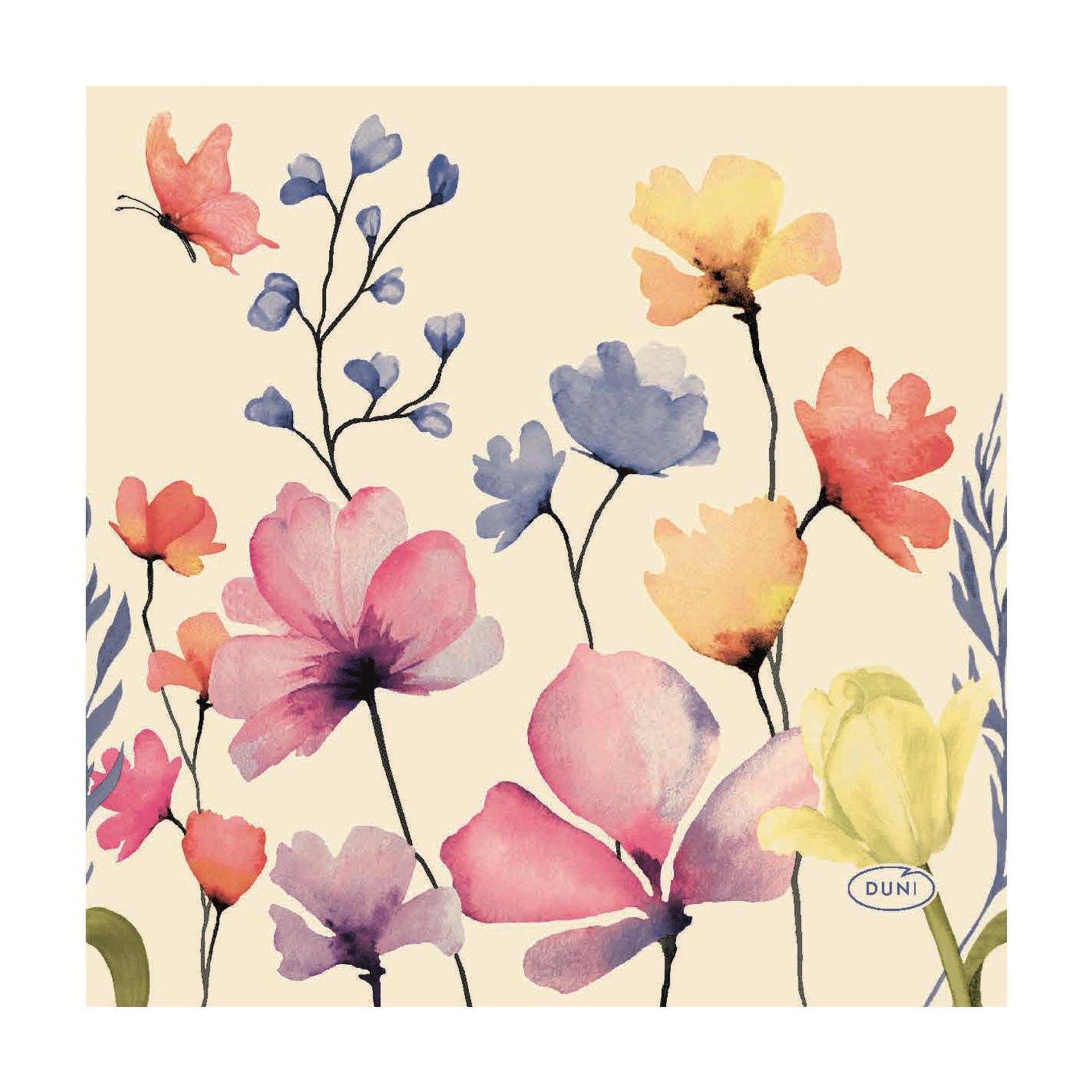 Duni servetten floral haven 24cm