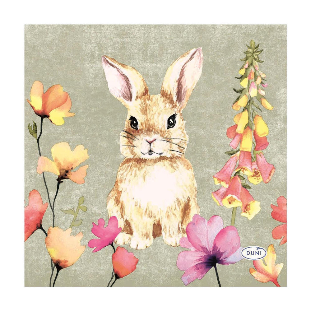 Duni servetten floral friends 3-laags tissue 24x24cm