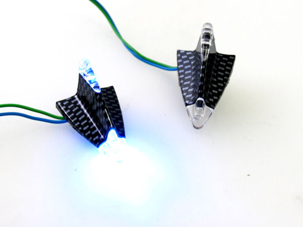 Lamp led set delta plaklamp blauw huis carbon