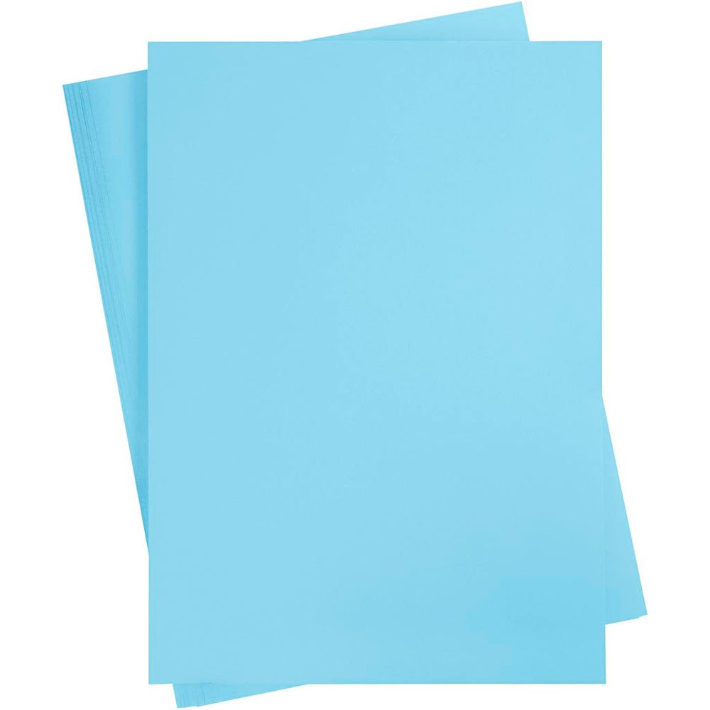 Gekleurd karton, a2, vel 420x594 mm, 180 gr, lichtblauw, 100 vel 1 doos