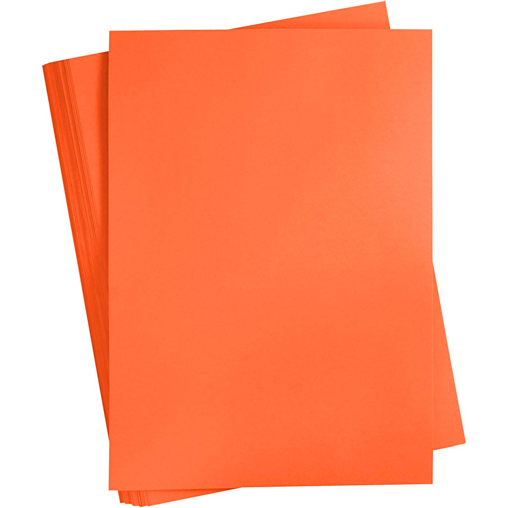 Gekleurd karton, a2, vel 420x594 mm, 180 gr, oranje, 100 vel 1 doos