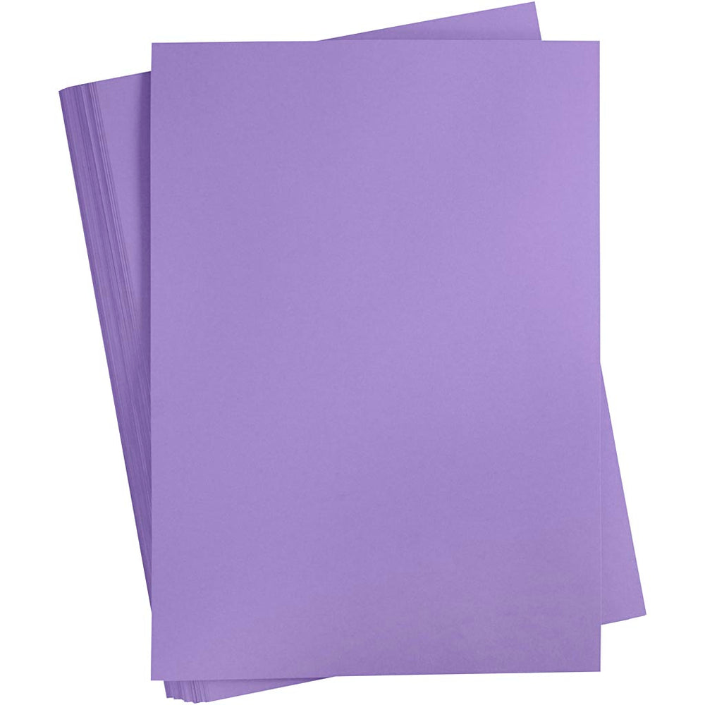Gekleurd karton, a2, vel 420x594 mm, 180 gr, paars, 100 vel 1 doos