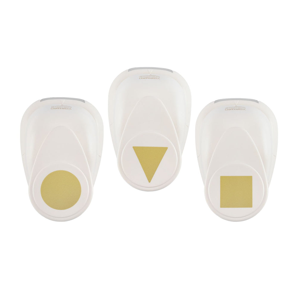Vaessen creative • figuurpons set cirkel vierkant driehoek 3st.