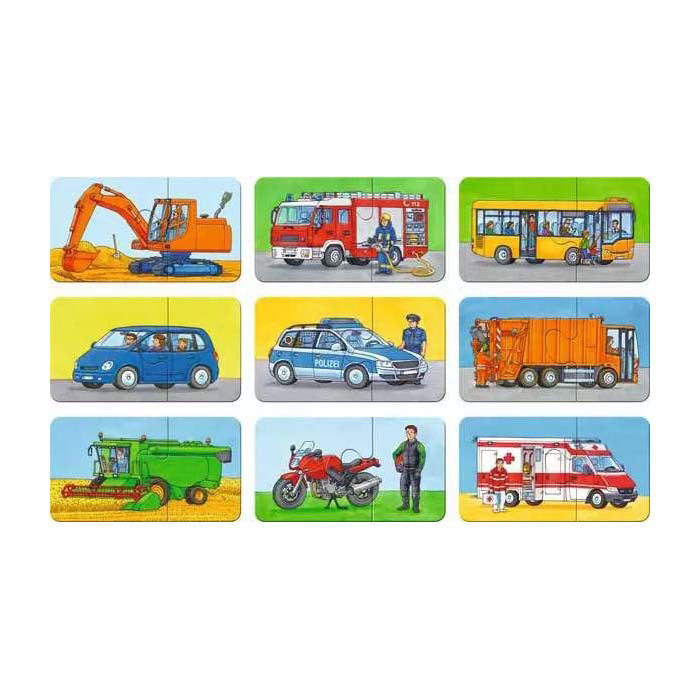 Ravensburger - Speciale Voertuigen puzzel 9x2st.