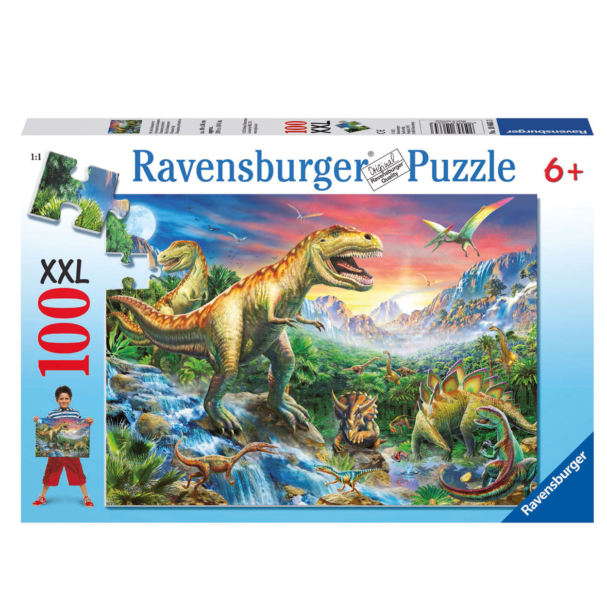 Ravensburger bij de dinosaurussen, 100st. XXL