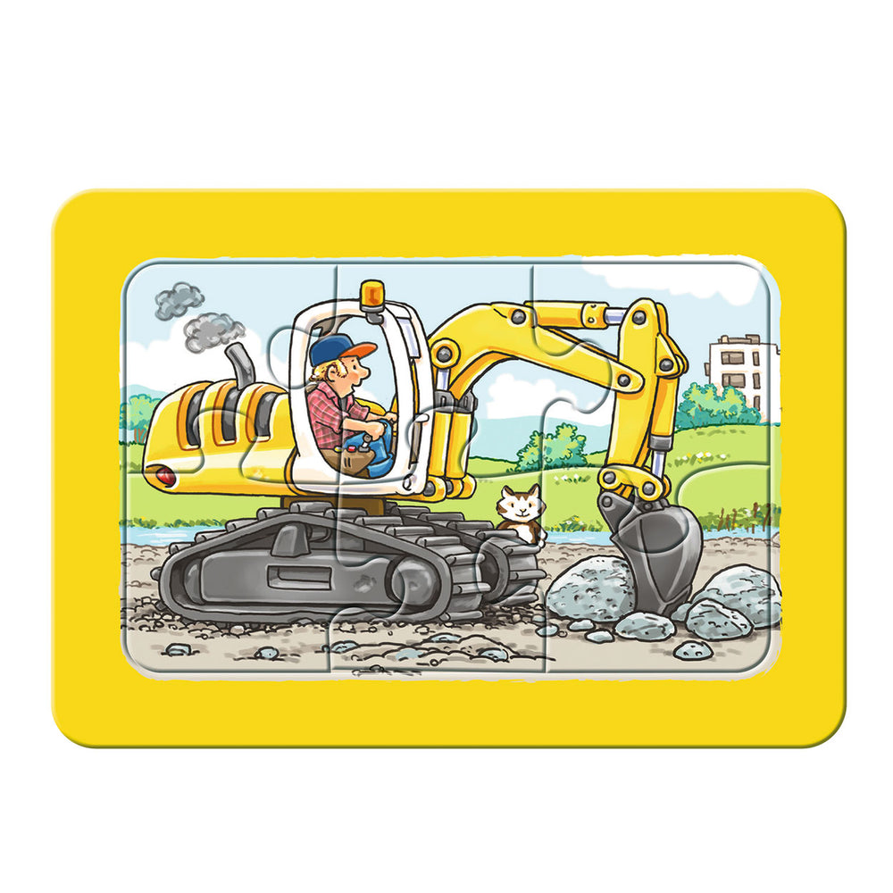 Ravensburger Excavator, Tractor, and Dump Truck - My First Puzzles - 3x6 Pieces - Children's Puzzle