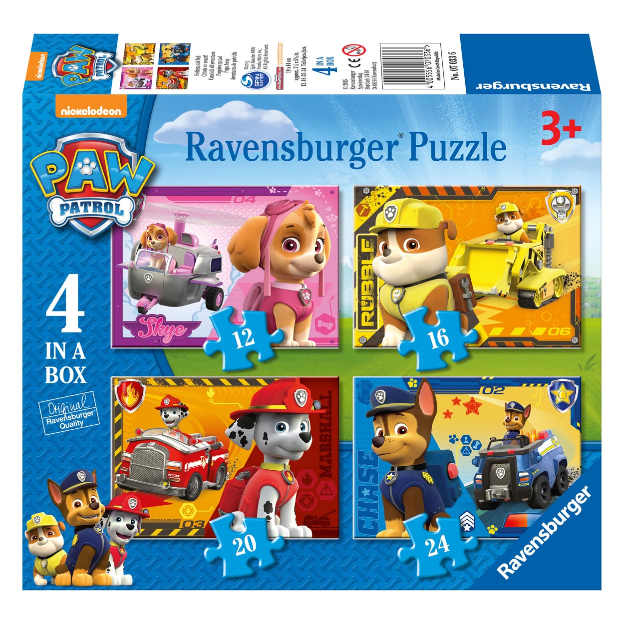 PAW Patrol Puzzel - Puppy's op Pad, 4in1