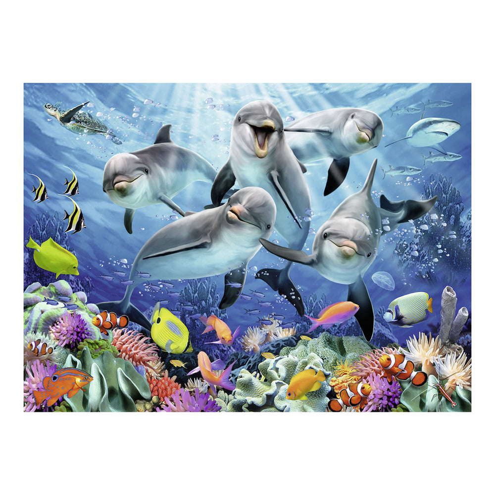 Ravensburger puzzel dolfijnen in het koraalrif - legpuzzel - 500 stukjes