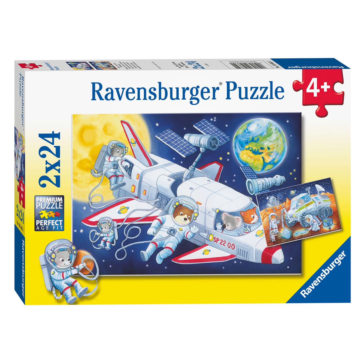 Ravensburger puzzel reis door de ruimte, 2x24st.