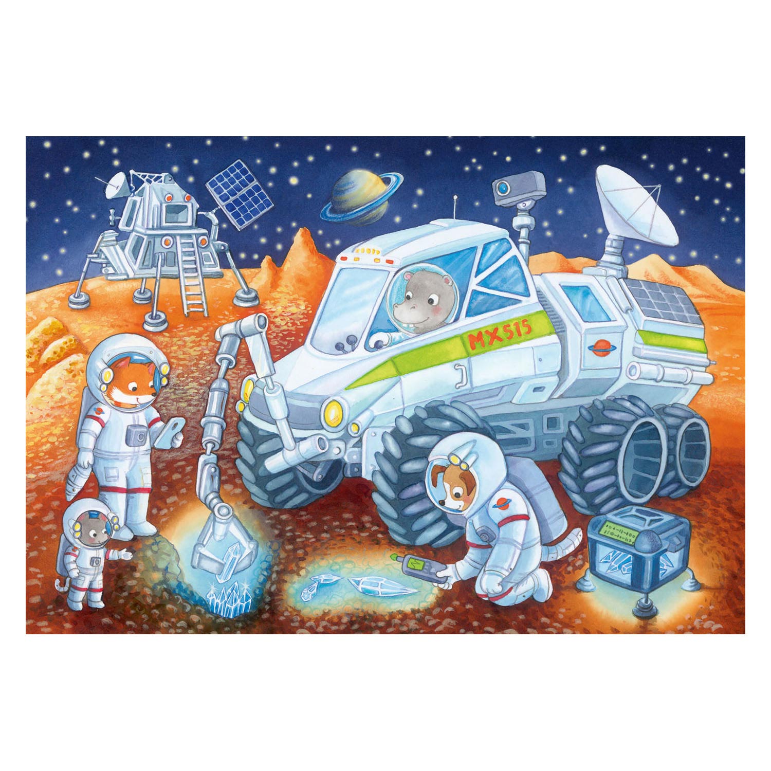 Ravensburger puzzel reis door de ruimte, 2x24st.