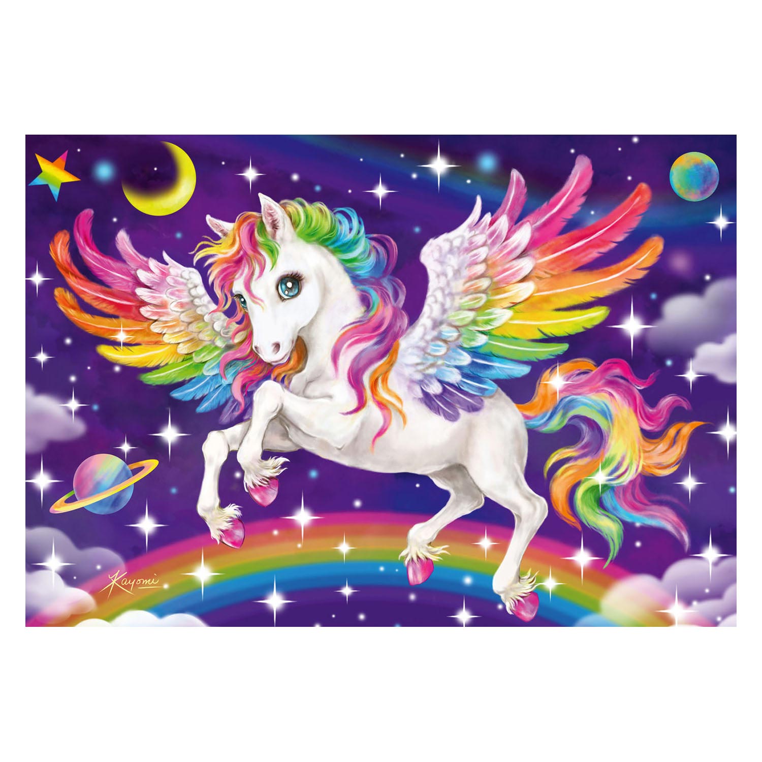 Ravensburger puzzel eenhoorn en pegasus, 2x24st.