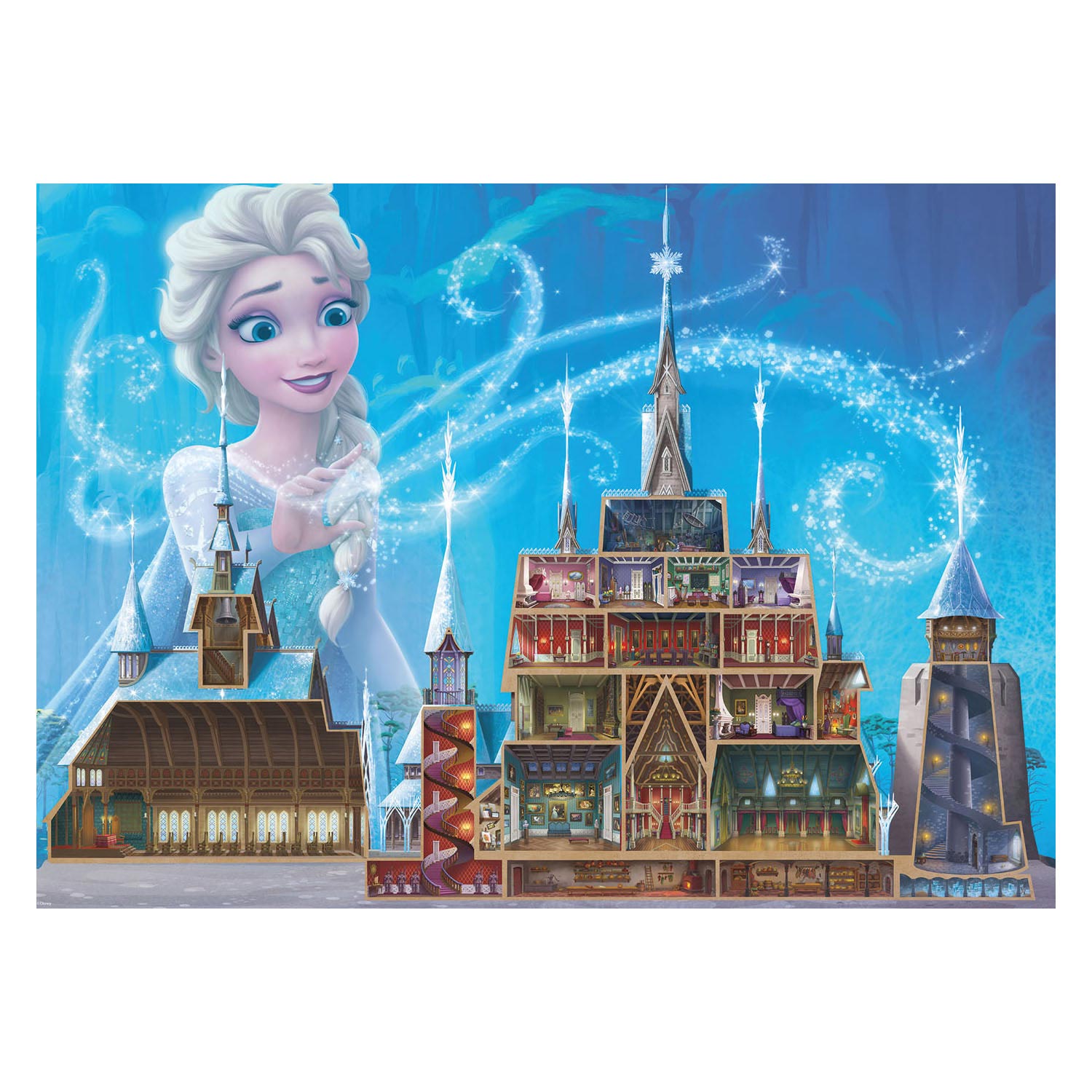 Ravensburger Puzzel Disney Kastelen - Elsa, 1000st.