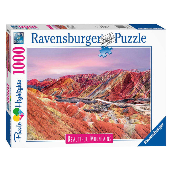 Ravensburger puzzel regenboogbergen, china, 1000st.