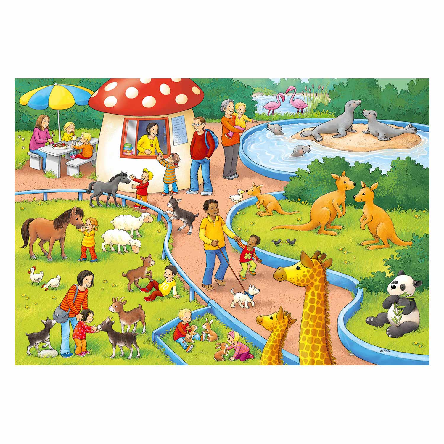 Ravensburger puzzel een dag in de dierentuin - 2x24 stukjes - kinderpuzzel