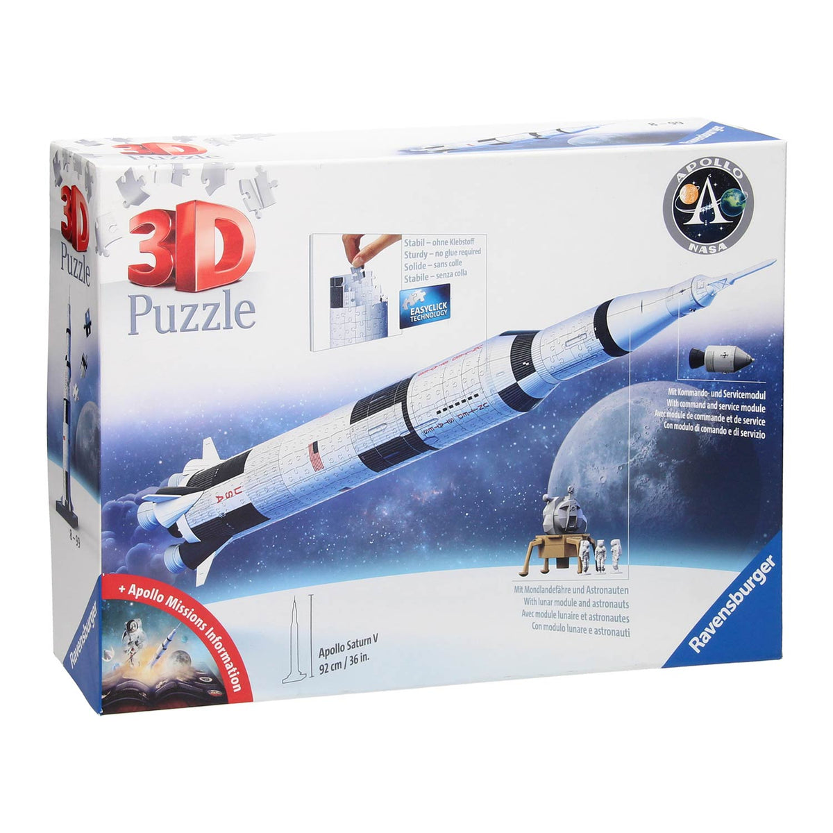 Ravensburger 3d puzzel apollo saturn v, 440st.