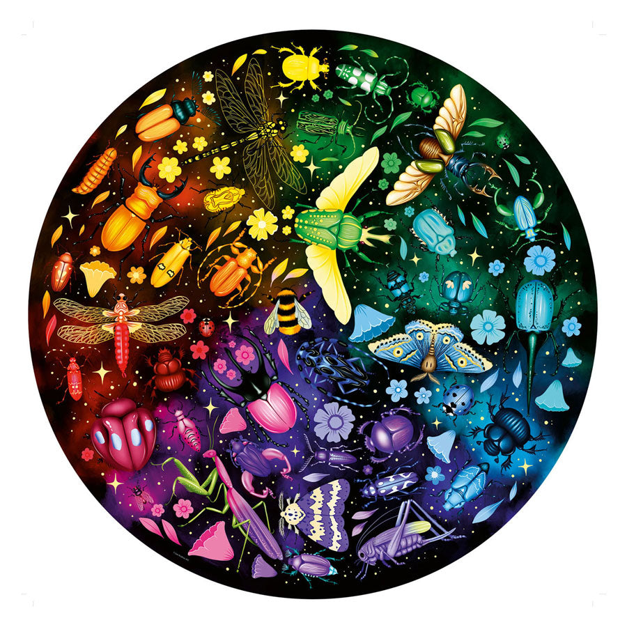 Ravensburger Jigsaw Puzzle Circle of Colors Insects, 500 Pieces.