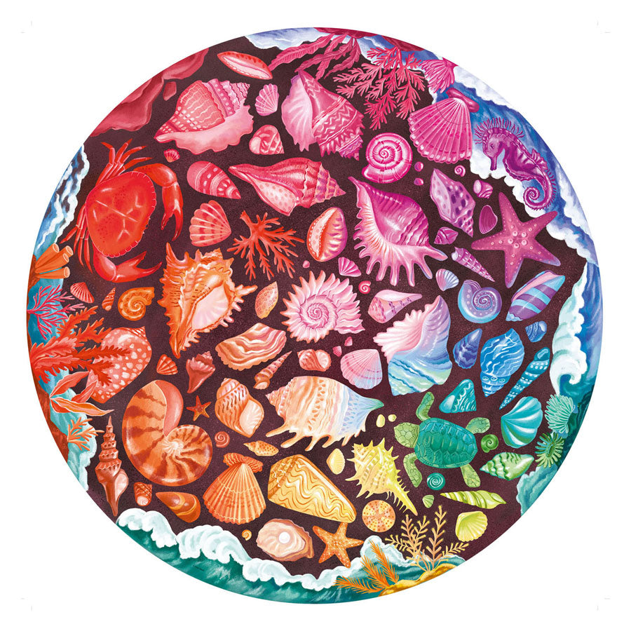 Ravensburger Jigsaw Puzzle Circle of Colors Seashells, 500 pieces.