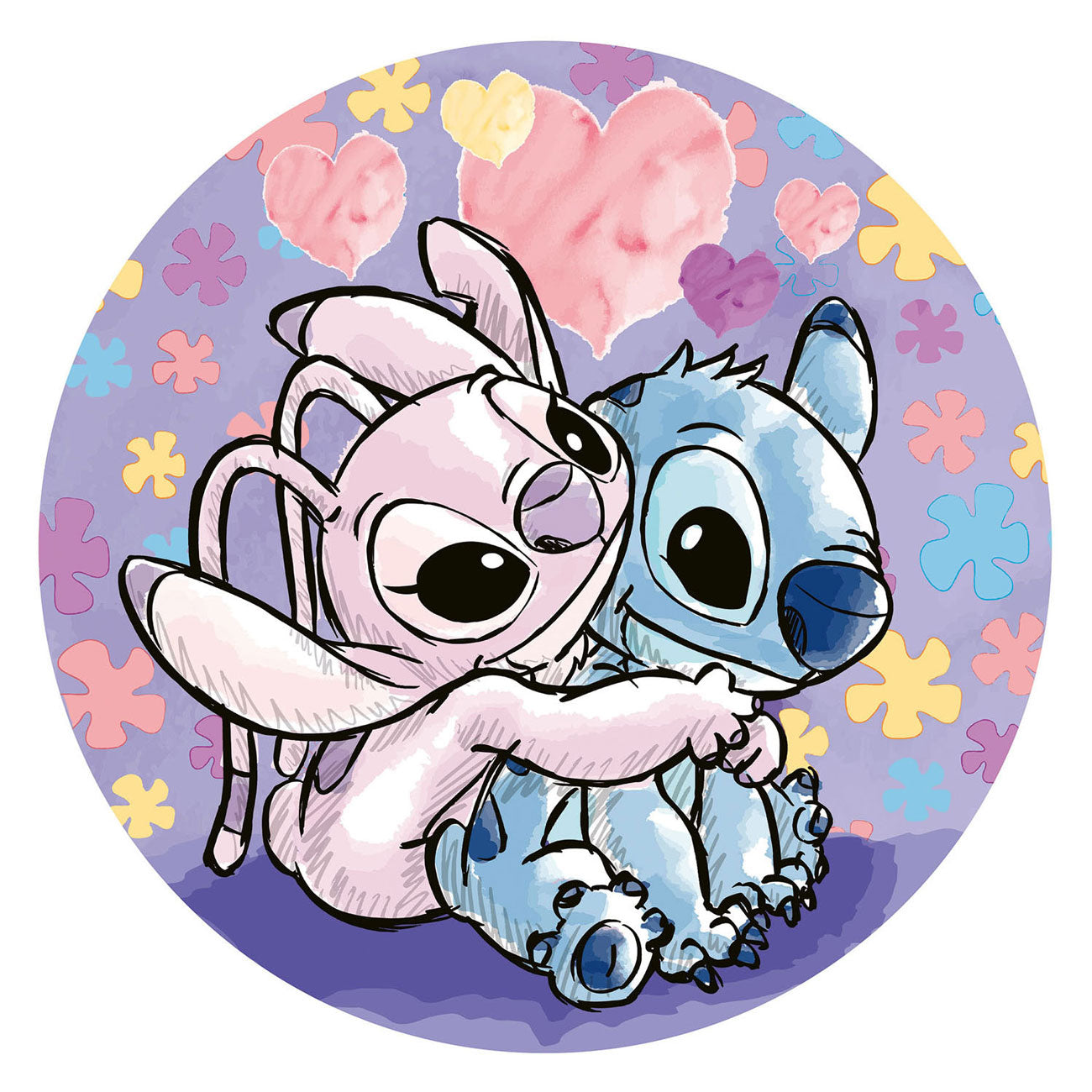 Ravensburger legpuzzel rond stitch, 500st.