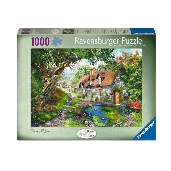 Ravensburger puzzel flower hill lane - legpuzzel - 1000 stukjes