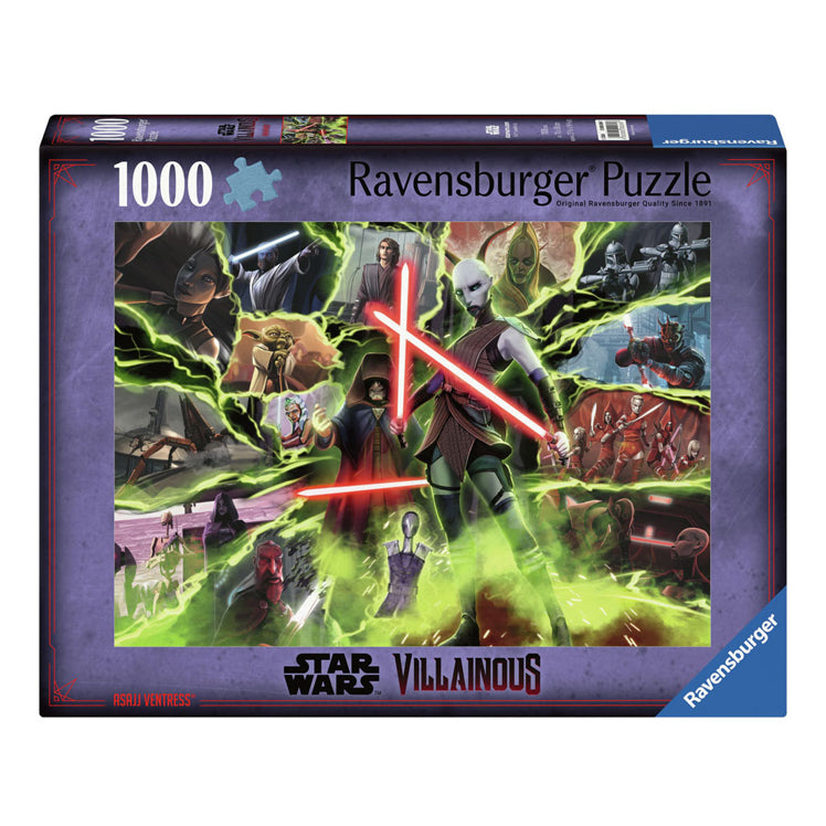 Ravensburger legpuzzel star wars schurkachtige asajj ventress, 1000st.