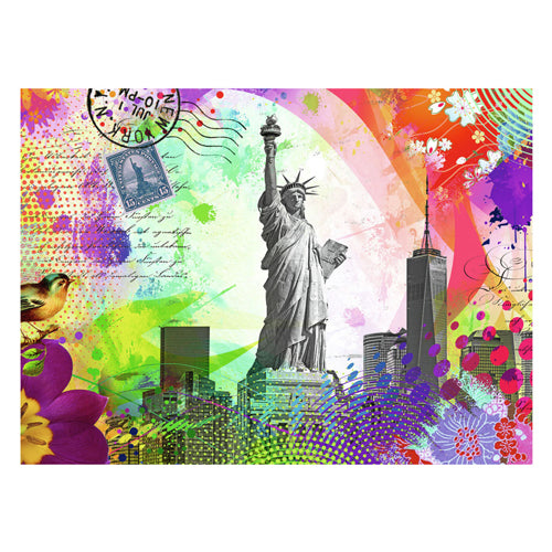 Ravensburger puzzel new york postcard - legpuzzel - 500 stukjes