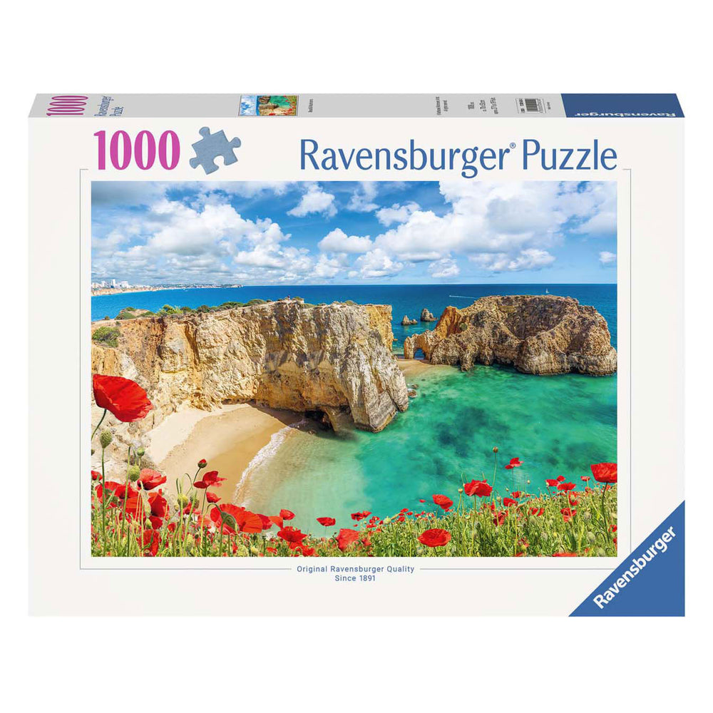 Ravensburger puzzel klaprozen in de algarve, portugal - legpuzzel - 1000 stukjes