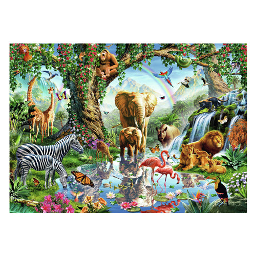 Ravensburger puzzel legpuzzel jungle avontuur - 1000 stukjes dieren.