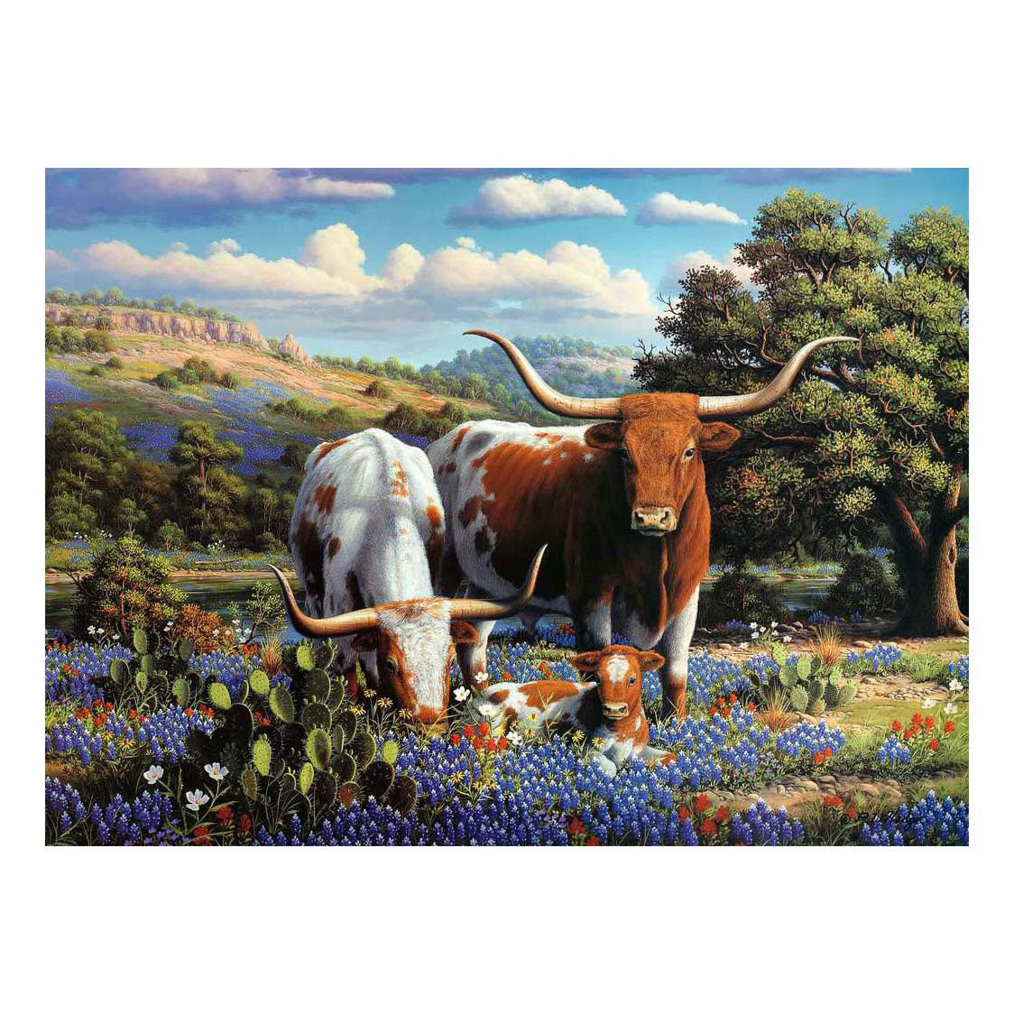 Ravensburger legpuzzel met langhoorns, 500st.