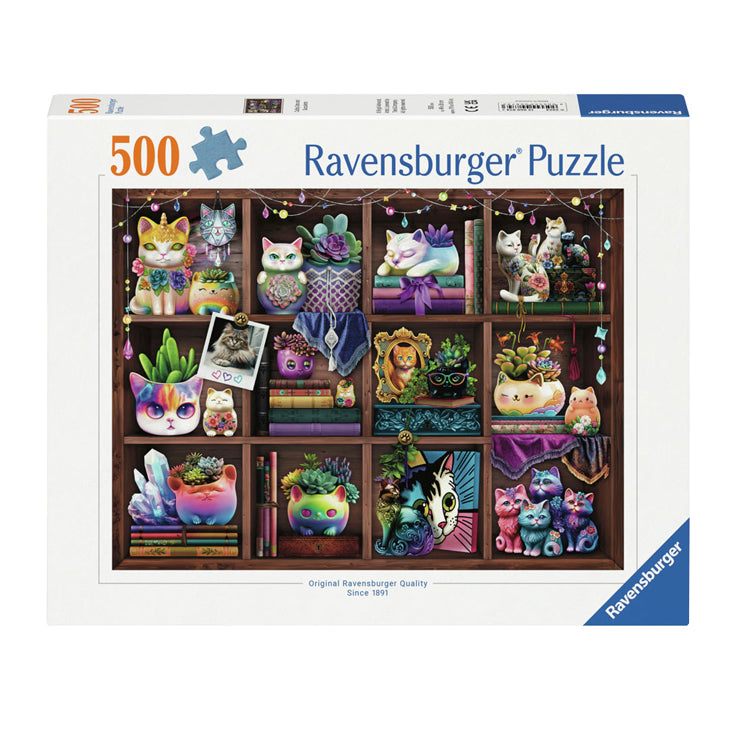 Ravensburger legpuzzel katjes en vetplanten, 500st.