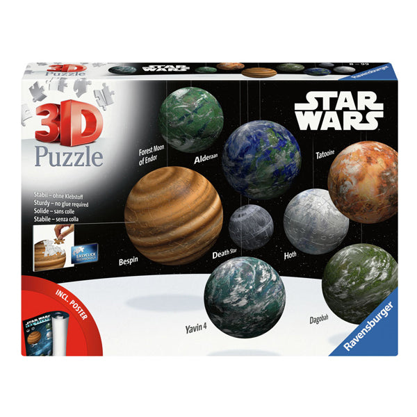 Ravensburger 3d puzzel star wars planeet van het sterrenstelsel, 531ste.